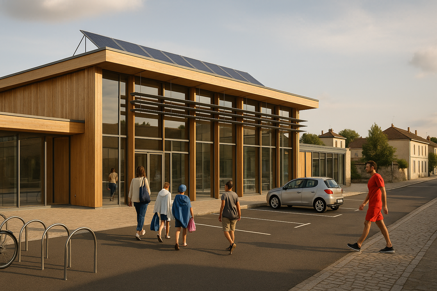 Vue int&eacute;rieure d&rsquo;un centre aquatique &ndash; volumes et lumi&egrave;re naturelle